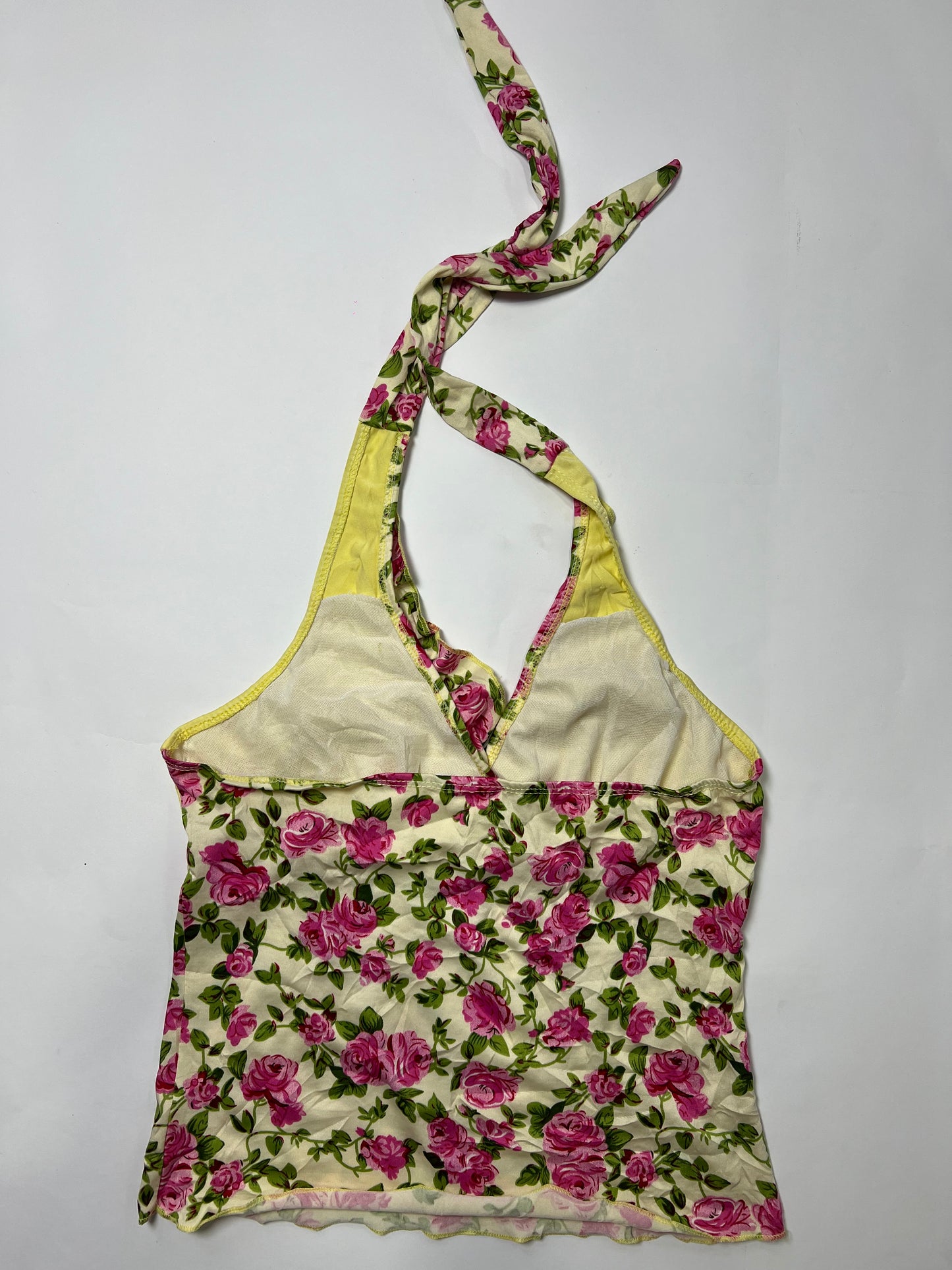 Rose Print Halter Top