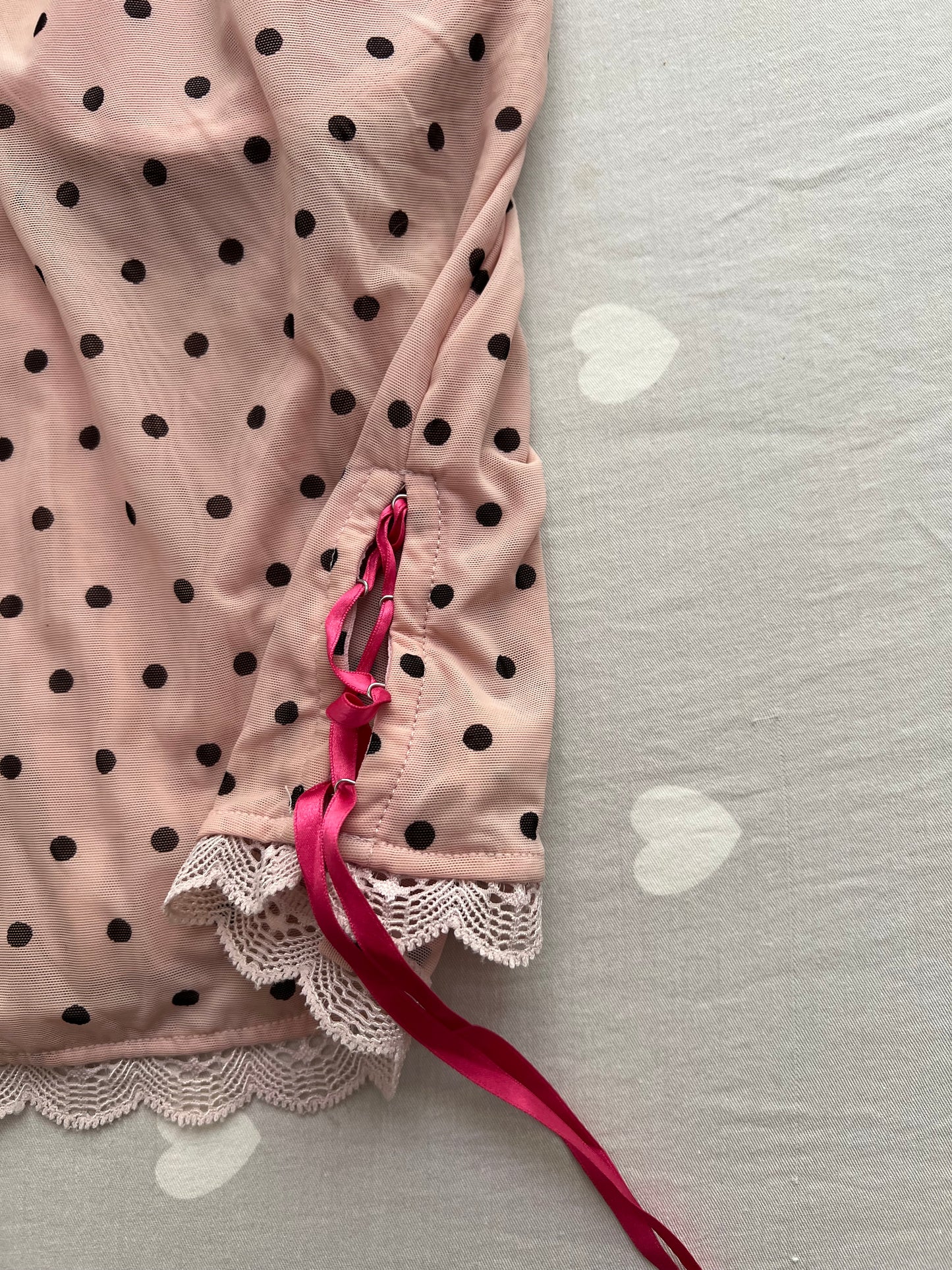 Victoria Secret polka dot corset cami