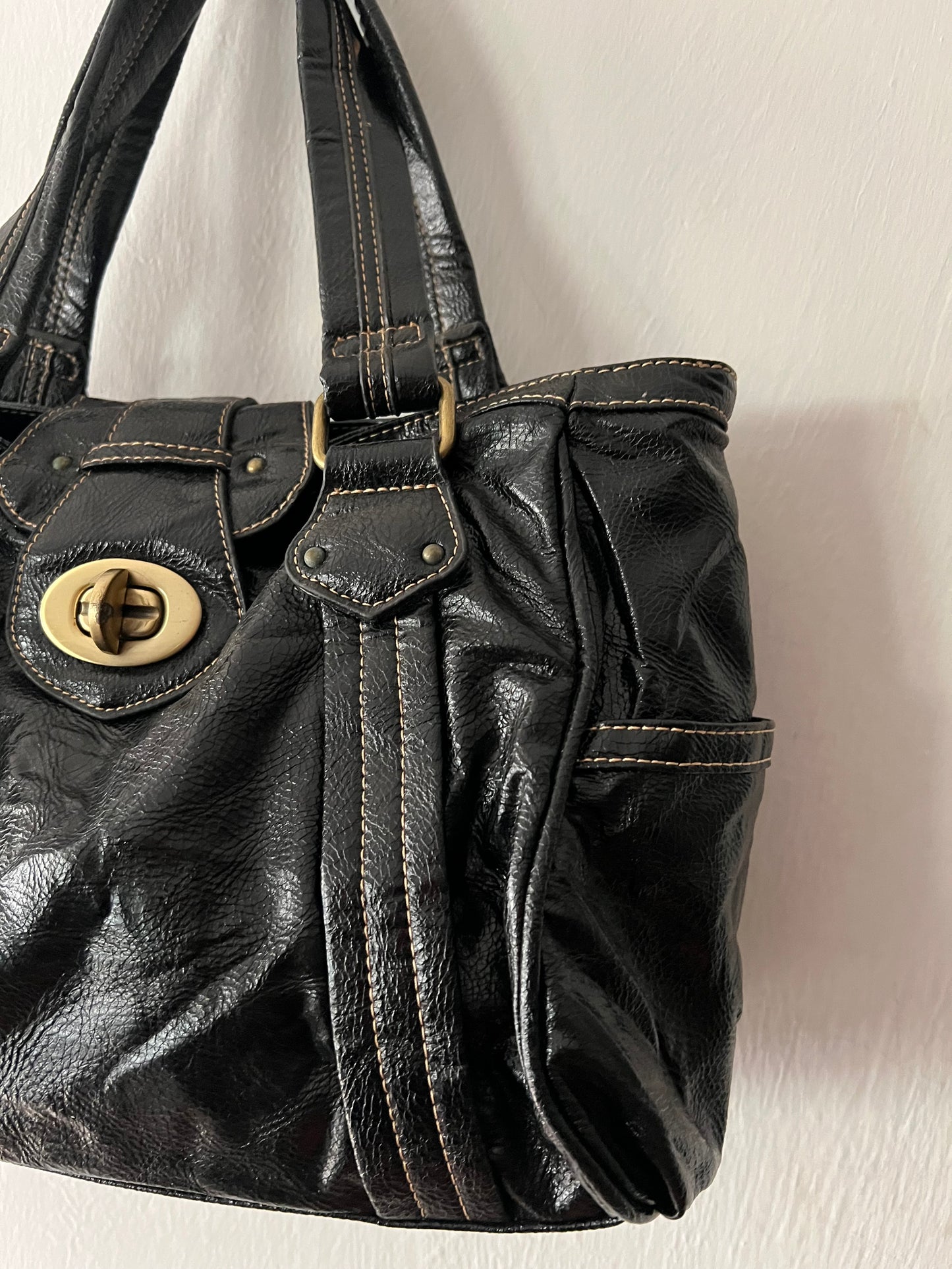 Boxy Leather Shoulder Bag