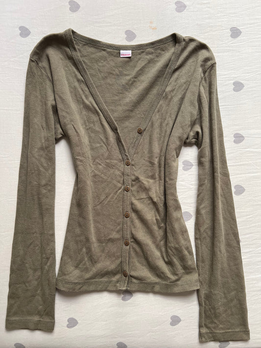 Olive Green Cardigan